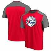 Philadelphia 76ers Fanatics Branded Iconic Blocked T-Shirt Red,baseball caps,new era cap wholesale,wholesale hats
